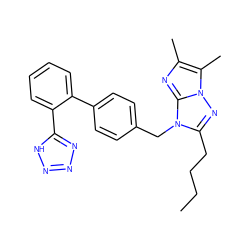 CCCCc1nn2c(C)c(C)nc2n1Cc1ccc(-c2ccccc2-c2nnn[nH]2)cc1 ZINC000013825699