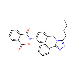 CCCCc1nnc(-c2ccccc2)n1Cc1ccc(NC(=O)c2ccccc2C(=O)O)cc1 ZINC000013825589