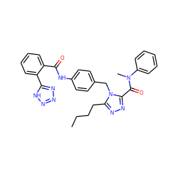 CCCCc1nnc(C(=O)N(C)c2ccccc2)n1Cc1ccc(NC(=O)c2ccccc2-c2nnn[nH]2)cc1 ZINC000103205197