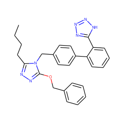 CCCCc1nnc(OCc2ccccc2)n1Cc1ccc(-c2ccccc2-c2nnn[nH]2)cc1 ZINC000013825671