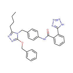 CCCCc1nnc(OCc2ccccc2)n1Cc1ccc(NC(=O)c2ccccc2-c2nnn[nH]2)cc1 ZINC000103213254