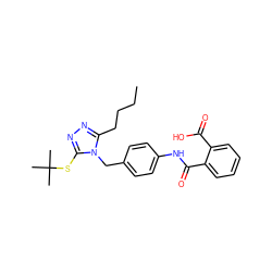 CCCCc1nnc(SC(C)(C)C)n1Cc1ccc(NC(=O)c2ccccc2C(=O)O)cc1 ZINC000103205199