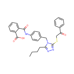 CCCCc1nnc(SCC(=O)c2ccccc2)n1Cc1ccc(NC(=O)c2ccccc2C(=O)O)cc1 ZINC000027704126