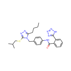 CCCCc1nnc(SCC(C)C)n1Cc1ccc(NC(=O)c2ccccc2-c2nnn[nH]2)cc1 ZINC000103214351