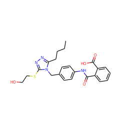 CCCCc1nnc(SCCO)n1Cc1ccc(NC(=O)c2ccccc2C(=O)O)cc1 ZINC000002004063