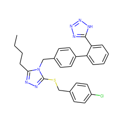 CCCCc1nnc(SCc2ccc(Cl)cc2)n1Cc1ccc(-c2ccccc2-c2nnn[nH]2)cc1 ZINC000002004071