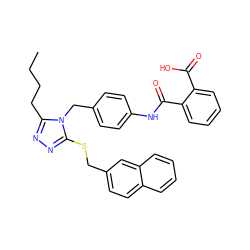 CCCCc1nnc(SCc2ccc3ccccc3c2)n1Cc1ccc(NC(=O)c2ccccc2C(=O)O)cc1 ZINC000027707748