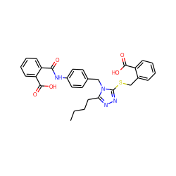 CCCCc1nnc(SCc2ccccc2C(=O)O)n1Cc1ccc(NC(=O)c2ccccc2C(=O)O)cc1 ZINC000027705025