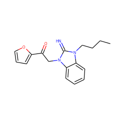 CCCCn1c(=N)n(CC(=O)c2ccco2)c2ccccc21 ZINC000019947007