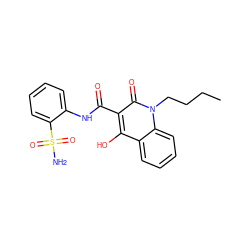 CCCCn1c(=O)c(C(=O)Nc2ccccc2S(N)(=O)=O)c(O)c2ccccc21 ZINC000100479184