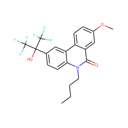 CCCCn1c(=O)c2cc(OC)ccc2c2cc(C(O)(C(F)(F)F)C(F)(F)F)ccc21 ZINC000071329073