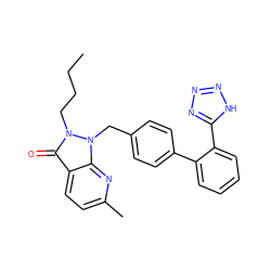 CCCCn1c(=O)c2ccc(C)nc2n1Cc1ccc(-c2ccccc2-c2nnn[nH]2)cc1 ZINC000029051312