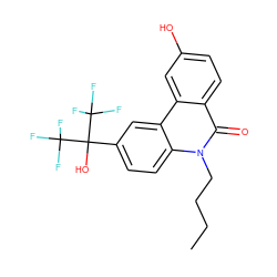 CCCCn1c(=O)c2ccc(O)cc2c2cc(C(O)(C(F)(F)F)C(F)(F)F)ccc21 ZINC000169337118