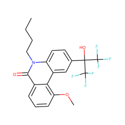 CCCCn1c(=O)c2cccc(OC)c2c2cc(C(O)(C(F)(F)F)C(F)(F)F)ccc21 ZINC000071317224