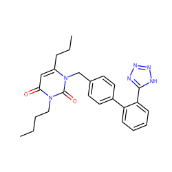 CCCCn1c(=O)cc(CCC)n(Cc2ccc(-c3ccccc3-c3nnn[nH]3)cc2)c1=O ZINC000001548373