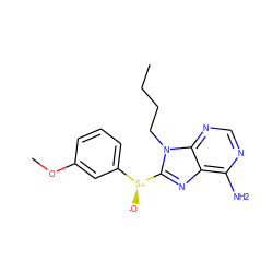 CCCCn1c([S@@+]([O-])c2cccc(OC)c2)nc2c(N)ncnc21 ZINC000013642831