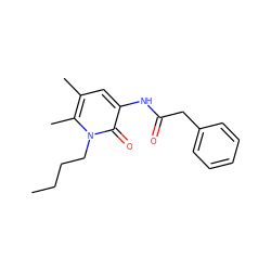 CCCCn1c(C)c(C)cc(NC(=O)Cc2ccccc2)c1=O ZINC000095604425