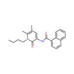 CCCCn1c(C)c(C)cc(NC(=O)c2cccc3ccccc23)c1=O ZINC000095604463