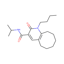 CCCCn1c2c(cc(C(=O)NC(C)C)c1=O)CCCCCC2 ZINC000096929215