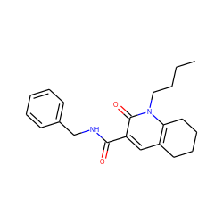 CCCCn1c2c(cc(C(=O)NCc3ccccc3)c1=O)CCCC2 ZINC000001553374