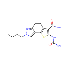 CCCCn1cc2c(n1)CCc1c-2sc(NC(N)=O)c1C(N)=O ZINC000066098618