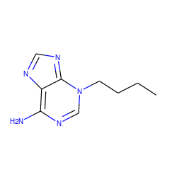 CCCCn1cnc(N)c2ncnc1-2 ZINC000103155508