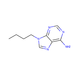 CCCCn1cnc2c(N)ncnc21 ZINC000001562338