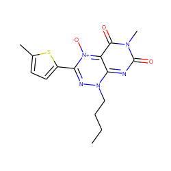 CCCCn1nc(-c2ccc(C)s2)[n+]([O-])c2c(=O)n(C)c(=O)nc1-2 ZINC000101274696