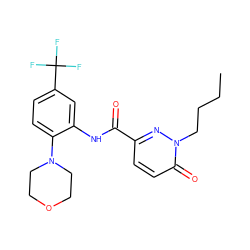 CCCCn1nc(C(=O)Nc2cc(C(F)(F)F)ccc2N2CCOCC2)ccc1=O ZINC000009285731