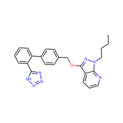 CCCCn1nc(OCc2ccc(-c3ccccc3-c3nnn[nH]3)cc2)c2cccnc21 ZINC000029052385