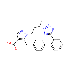 CCCCn1ncc(C(=O)O)c1Cc1ccc(-c2ccccc2-c2nnn[nH]2)cc1 ZINC000013760986