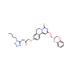 CCCCn1nnnc1NC(=O)COc1ccc2c(c1)CCn1c-2cc(OC[C@@H]2COc3ccccc3O2)nc1=O ZINC000653664712