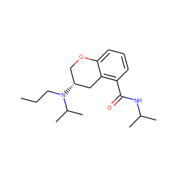 CCCN(C(C)C)[C@@H]1COc2cccc(C(=O)NC(C)C)c2C1 ZINC000003623449