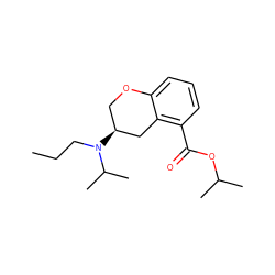 CCCN(C(C)C)[C@H]1COc2cccc(C(=O)OC(C)C)c2C1 ZINC000013809367