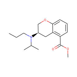 CCCN(C(C)C)[C@H]1COc2cccc(C(=O)OC)c2C1 ZINC000013809371