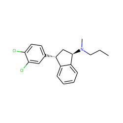 CCCN(C)[C@@H]1C[C@@H](c2ccc(Cl)c(Cl)c2)c2ccccc21 ZINC000013835786