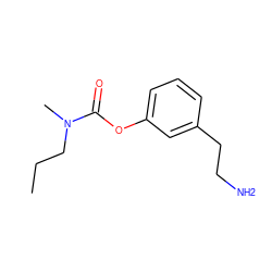 CCCN(C)C(=O)Oc1cccc(CCN)c1 ZINC000013492324