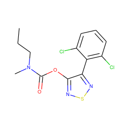 CCCN(C)C(=O)Oc1nsnc1-c1c(Cl)cccc1Cl ZINC000000006305