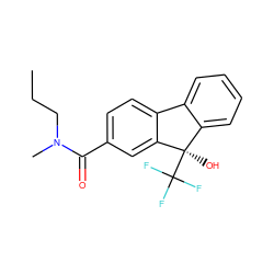 CCCN(C)C(=O)c1ccc2c(c1)[C@](O)(C(F)(F)F)c1ccccc1-2 ZINC000144795442