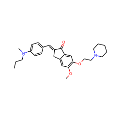 CCCN(C)c1ccc(/C=C2\Cc3cc(OC)c(OCCN4CCCCC4)cc3C2=O)cc1 ZINC000299836309