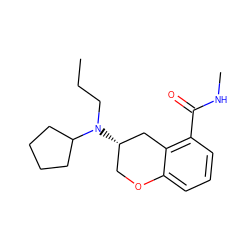 CCCN(C1CCCC1)[C@H]1COc2cccc(C(=O)NC)c2C1 ZINC000013809338