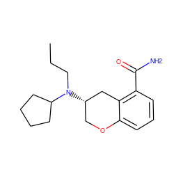 CCCN(C1CCCC1)[C@H]1COc2cccc(C(N)=O)c2C1 ZINC000013809352