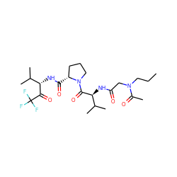 CCCN(CC(=O)N[C@H](C(=O)N1CCC[C@H]1C(=O)N[C@H](C(=O)C(F)(F)F)C(C)C)C(C)C)C(C)=O ZINC000013762535