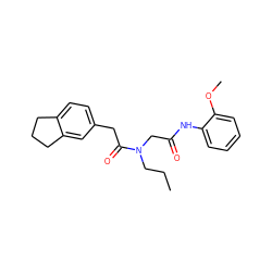 CCCN(CC(=O)Nc1ccccc1OC)C(=O)Cc1ccc2c(c1)CCC2 ZINC000032674247