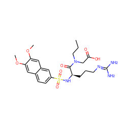 CCCN(CC(=O)O)C(=O)[C@@H](CCCN=C(N)N)NS(=O)(=O)c1ccc2cc(OC)c(OC)cc2c1 ZINC000028265695