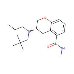 CCCN(CC(C)(C)C)[C@@H]1COc2cccc(C(=O)NC)c2C1 ZINC000013809340