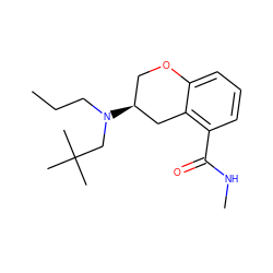 CCCN(CC(C)(C)C)[C@H]1COc2cccc(C(=O)NC)c2C1 ZINC000013809342