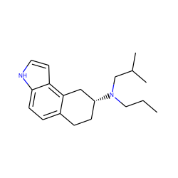 CCCN(CC(C)C)[C@@H]1CCc2ccc3[nH]ccc3c2C1 ZINC000013741734