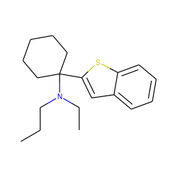 CCCN(CC)C1(c2cc3ccccc3s2)CCCCC1 ZINC000013732153