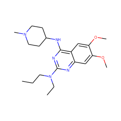 CCCN(CC)c1nc(NC2CCN(C)CC2)c2cc(OC)c(OC)cc2n1 ZINC001772593961